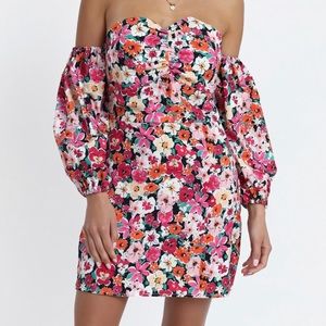 DAKOTA DRESS IN PINK FLORAL - L